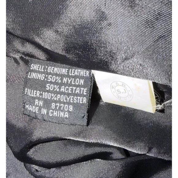 Leather Limited Black Leather Moto Jacket Quilted Lined Thermolite Womens XL - Picture 7 of 8